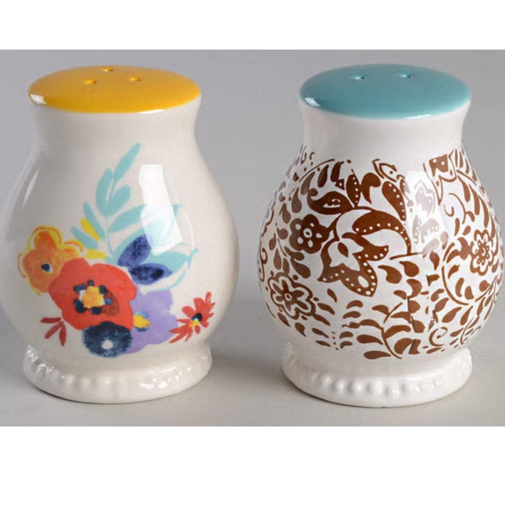 Floral and Patterned Ceramic Salt and Pepper Shakers